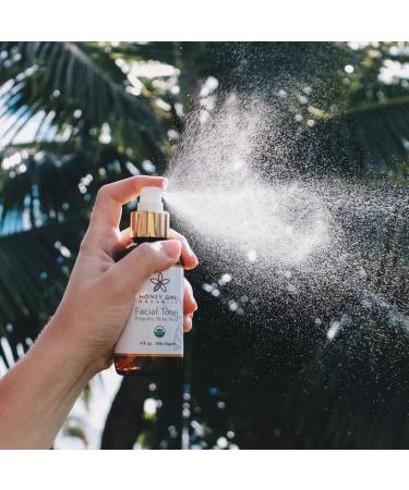Honey Girl Organics Facial Toner - USDA Certified Organic | Best Natural Skin Care (4.0 Fl Oz) - International Shipping Available - Buy Online on GoSupps.com