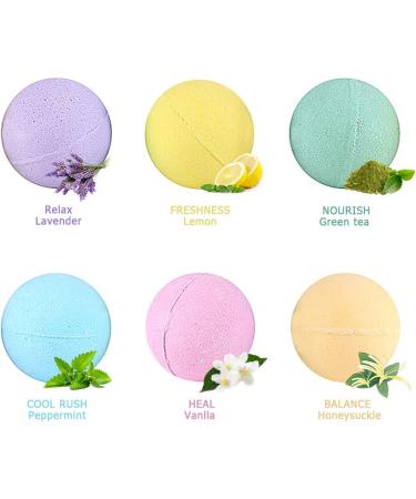 Haofy 6-Piece Handmade Bath Bombs Gift Set | Perfect Moisturizing Bath Balls for Women Girls & Children | Ideal Birthday Valentine's Day & Christmas Gifts - Buy Online on GoSupps.com