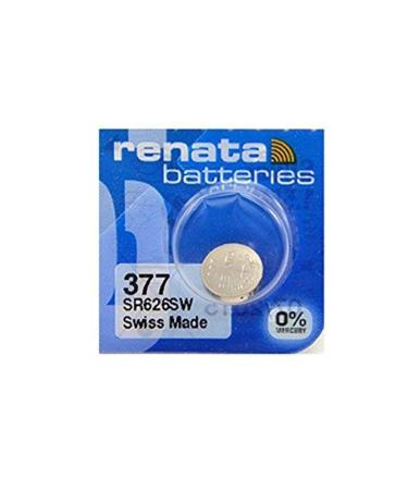 Renata Batteries 377 Silver Oxide Battery (5 Pack) 1 Count (Pack of 5)