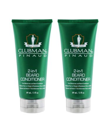 Clubman Pinaud 2-in-1 Beard Conditioner and Face Moisturizer 3 oz x 2 pack 3 Fl Oz (Pack of 2)
