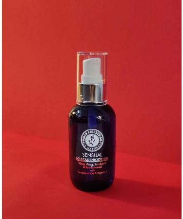 Sensual Aromatherapy Massage Oil / Body Oil (Ylang Ylang Patchouli & Sandalwood) Aromatherapy Massage Oil made with 100% Natural Cold Pressed Oils Vitamin E and Pure Essential Oils / Handmade / Natural / Vegan / Cruelty Free - Buy Online on GoSupps.com