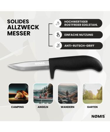 N mis Fishing Knife - 10 cm Stainless Steel Blade | Multi-Use Garden & Carving Knife | Durable Outdoor Knife with Quiver | Affordable & Sharp - Buy Online on GoSupps.com