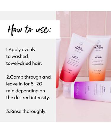 Four Reasons Hair Tinting Conditioner - Natural Semi-Permanent Purple Color - Gentle Intensive Tint for Hair - Pflaum  - Buy Online on GoSupps.com