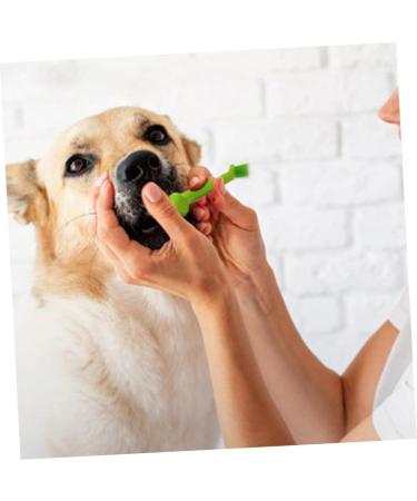FOMIYES 1 set Dog Puppy Brush Pet Oral Tool Head Teeth Supplies Cleaning Double-head - Buy Online on GoSupps.com