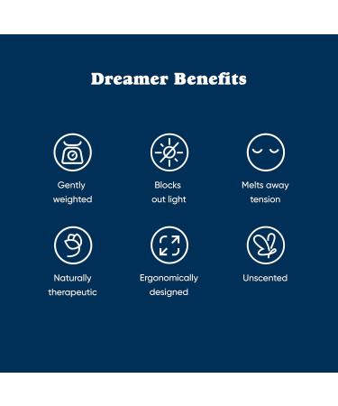 Bearaby Weighted Eye Mask for Sleeping | Soothing Light Blocking Sleep Mask for Side Sleepers - Midnight Blue - Buy Online on GoSupps.com