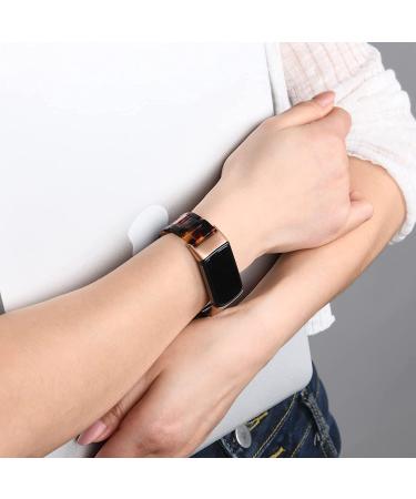 Rose Gold + Tortoise Resin Band for Fitbit Charge 5 - Men's and Women's Accessory - Buy Online on GoSupps.com