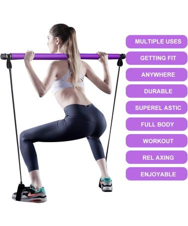 Surplex Pilates Bar Kit with Resistance Band - Ideal for At Home Full Body Training Yoga Weightlifting & Stretching - Buy Online on GoSupps.com