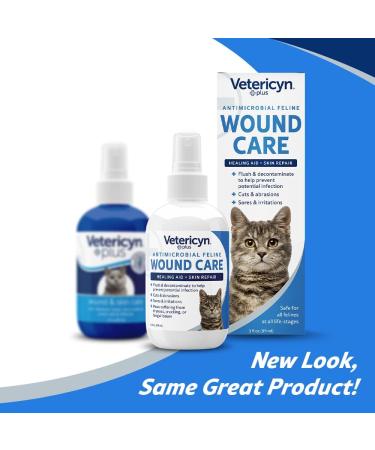 Vetericyn Plus Feline Wound and Skin Care Spray - Itch Relief for Cats, Safe for All Ages 3 oz - Buy Online on GoSupps.com