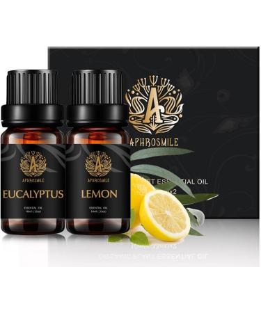 Aromatherapy Eucalyptus Essential Oils Lemon Set 100% Pure Lemon Essential Oils Scent Set 2x10ml Therapeutic Grade Lemon Aromatherapy Essential Oils Eucalyptus Fragrance Kit for Diffuser Humidifier - Buy Online on GoSupps.com