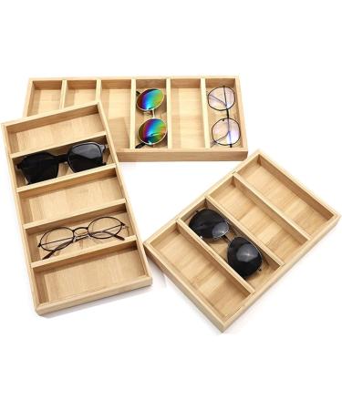 Xxxxw Glasses Holder Stand - 4/5/6 Grid Wood Sunglasses Organizer & Display Box | Jewelry Display Case | Perfect Decorative Gift - Buy Online on GoSupps.com