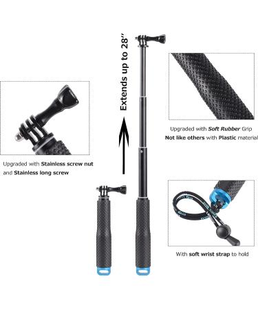 Trehapuva Selfie Stick 28 Extension Monopod for GoPro, AKASO, Xiaomi, SJCAM - Waterproof Hand Grip Pole for Hero 10/9/8/7/6/5/4/3+, Session, SJ4000/5000/6000 - GP28 - Buy Online on GoSupps.com