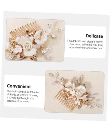 OFFSCH Bridal Comb Pearl Hair Decor for Wedding Hair Combs Macrame Decor Girls Hair Accessories Vintage Wedding Decor Bride Headdress Ceramics Bridesmaid New Chinese Style Ceramic Flower - Buy Online on GoSupps.com