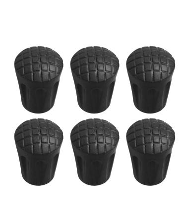 Hiking Poles Tips - Walking Stick Tips Rubber - Non-Slip and Shock Absorption Rubber Walking Stick Tips Black 11mm Diameter 30pcs