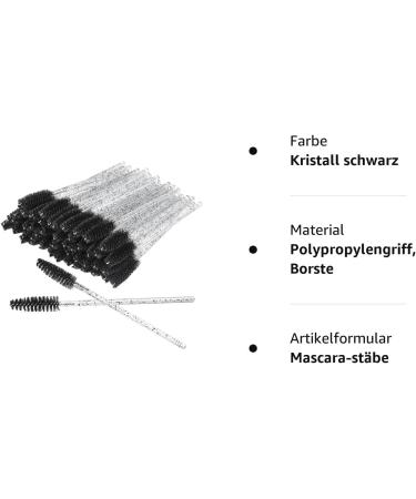 100 Pieces Disposable Eyelash Brushes Mascara Wands Eyebrow Applicator Cosmetic Makeup Brush Tool Kits (Black) - Buy Online on GoSupps.com