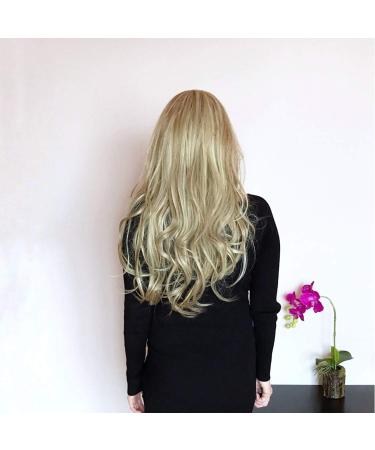 Blonde Long Wavy Clip-in Half Head Wig Extension - 210g Synthetic Hair for Women 8-22 - Buy Online on GoSupps.com