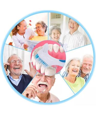 Double Bristle Head Toothbrushes for Dental Care | Prostheses Cleaning | Ergonomic & Multi-Layered Bristles - Shop Internationally - Buy Online on GoSupps.com