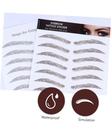 WOONEKY 4pcs Eyebrow Stickers Decal Stickers Post Paper Water Transfer Paper with Soy Ink Hair 3d - Buy Online on GoSupps.com