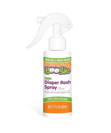 Baby Diaper Rash Cream Spray by Boogie Bottoms  No-Rub Touch Free Application for Sensitive Skin  Over 200 Sprays per Bottle  1.7 oz  Pack of 3 1.7 Ounce (Pack of 3) Diaper Cream Spray - Buy Online on GoSupps.com
