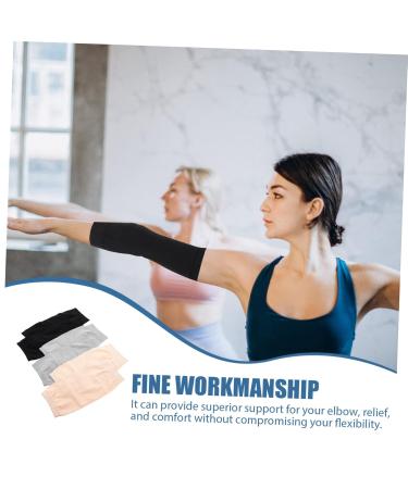 3 Pairs Elbow Brace Pads - Spandex Scar Covering for Men & Women | Keep Warm & Comfortable - Buy Online on GoSupps.com