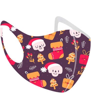 Riou 5-Piece Children's Christmas Mouth & Nose Protection - Washable Silk Neck Scarves for Girls | Breathable Dust Protection - Buy Online on GoSupps.com