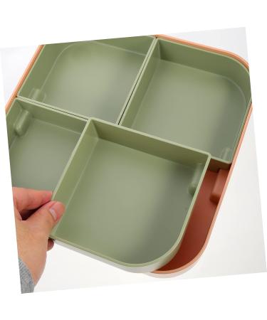 OUNONA Dried Storage Multiple Nut Candy Lid Candies Fruit Case Design Food Organizer Household 25.5X6CM Light Green - Buy Online on GoSupps.com