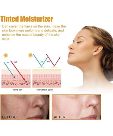 LMDGDS 2 pieces tinted sunscreen 50+ PA++++ facial protection for sensitive skin moisturizing sunscreen with hyaluron collagen and vitamin E waterproof colored sunscreen - Buy Online on GoSupps.com