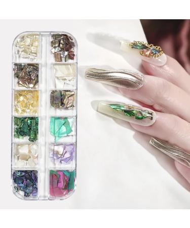Zayoooy 2 Boxes 3D Nail Art Sea Shell Sequins & Mussel Discs for DIY Nail Decoration - Buy Online on GoSupps.com