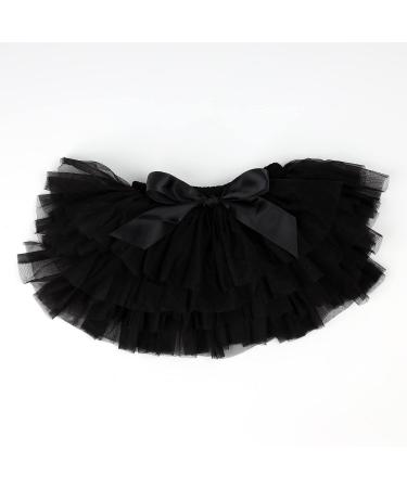 Hoolchean Baby Girls Soft Tutu Skirt and Flower Headband Set with Diaper Cover - 1-2 Years (Black) - Buy Online on GoSupps.com