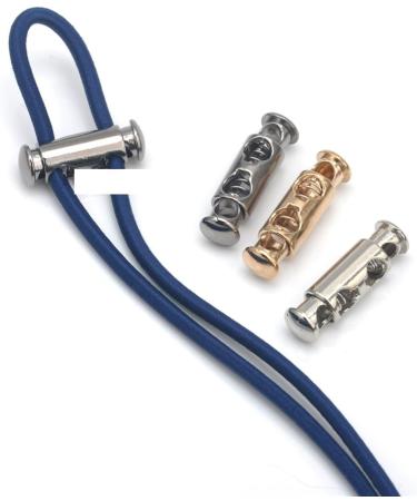 Hole Cord Lock Stopper spring buckle Cord Locks Toggles 30pcs/lot 3 Colors Metal Alloy Stoppers Toggle Cord Locks Drawstring Lock Two Holes For 4mm Cord Nickle (Gun silver 33mmx10mm) 33mmx10mm Gun Silver - Buy Online on GoSupps.com