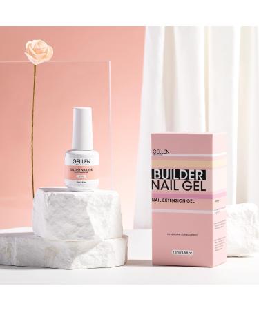 Gellen 15ml Builder Gel Nude Extension Hard Gel for Nails Color Nail Gel Strengthener Gel No Need Slip Solution UV LED Gel Thickening Enhancement Building Gel Nail Polish - Buy Online on GoSupps.com