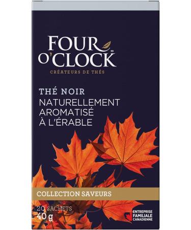 Four O'Clock Black Tea Maple Kosher Gluten-Free 20 Count 40g Maple Black Tea - Buy Online on GoSupps.com