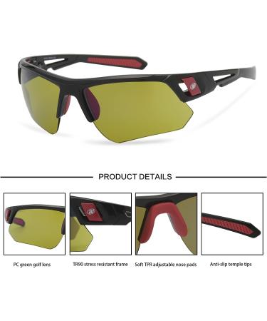 BLAITEJUS Golf Sunglasses | Semi-Rimless Sports Shades for Men Women | UV400 Protection - Buy Online on GoSupps.com