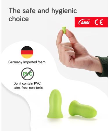 HUFFBIO Revolutionary Ear Plugs for Sleeping - Soft Foam 5 Pairs -36dB Noise Cancelling - Super Soft & Reusable - Deep Sleeping - Block Out Snoring - Pure Green - Buy Online on GoSupps.com