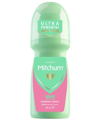 Mitchum Women 48HR Protection Roll-On Deodorant & Antiperspirant (100ml) Powder Fresh Dermatologist Tested Powder Fresh 100 ml (Pack of 1)