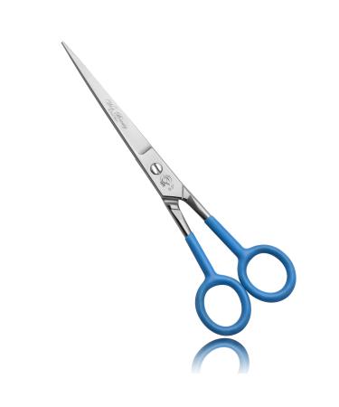Professional Hairdressing Scissors Hair Cutting Scissors Shears for Barber Salon Home - with Antibacterial Comfort Rubber Grip 100% Stainless Steel (Blue)