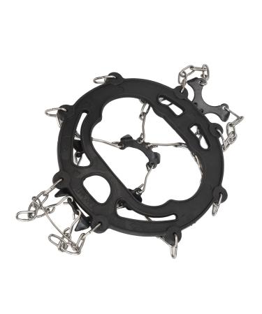 Nail chain shoe covers universal non-slip gripping spikes for shoes non-slip multifunctional 8-tooth shoe traction chain made of stainless steel black