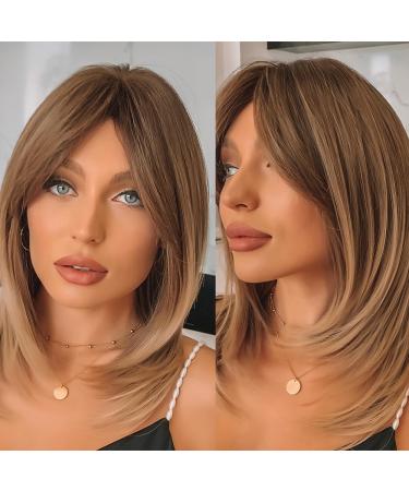 Testar 20 inch blonde wigs with pony for women long blonde natural straight wig synthetic wig glueless cosplay wigs for daily party use brown ombre - Buy Online on GoSupps.com
