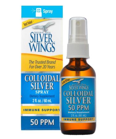 Natural Path Silver Wings Colloidal Silver 50 PPM 2oz Spray Ultimate Daily Immune Support