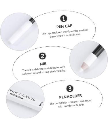 POPETPOP 24pcs Eyeliner Pencil Eyeshadow White Eye Shadow Eye Makeup Pen Embroidery Pen Girl Woman - Buy Online on GoSupps.com