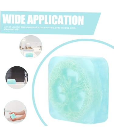FRCOLOR Natural Loofah hand loofah scrub handmade natural exfoliating exfoliating handmade refreshing skin exfoliating scrub bar shower bar Toning hand Shower Loofah Soap Bar - Buy Online on GoSupps.com