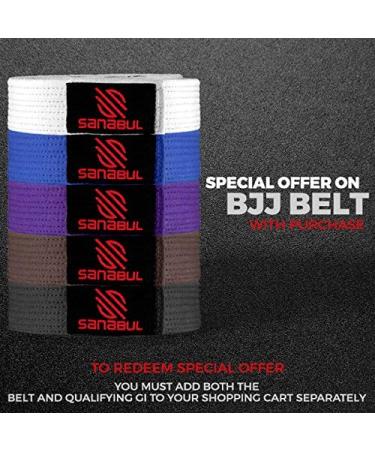 Sanabul Highlights Professional Competition BJJ Jiu Jitsu Gi - IBJJF Approved - A3 Black - Buy Online on GoSupps.com