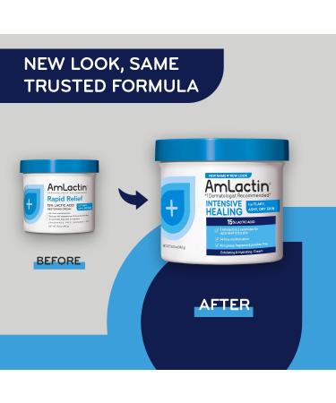 AmLactin Intensive Healing Body Cream 12 oz Tub & Intensive Healing Body Lotion for Dry Skin 14.1 oz Pump Bottle 400 ml (Pack of 1) Cream + Intensive Healing Lotion - Buy Online on GoSupps.com