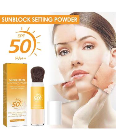 Mineral Sun Protection Fixing Powder SPF 50 PA+++ | Oil-Control Long-Lasting Natural Formula - 2 PCs - Buy Online on GoSupps.com