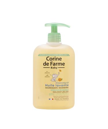 Corine de Farme Huile Lavante Nourrissante 500ml pour B b Extrait de Calendula Hypoallerg nique Nettoyage Doux pour Peau S che Tr s S che Convient aux Cheveux 97% Ingr dients Naturels 500 ml (Lot de 1)