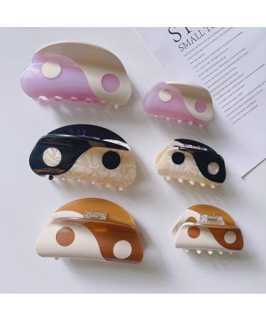 YIFEIJIAO Yin Yang Hair Clips - Punk Goth Vintage Hairpins for Girlfriend | Aesthetic Hair Accessories - Large Black - Buy Online on GoSupps.com