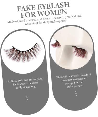 HONMEET 5Pairs Colorful Fake Program Eyelashes False Eyelashes For Women For Party Professional Makeup Natural Appearance Easy To Use 43x1cm as shown 1 - Buy Online on GoSupps.com