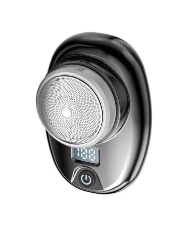 Mini Electric Razor for Men Mini Shaver Portable Electric Waterproof Shaver Pocket Portable Electric Shaver Men's Foil Shavers USB Rechargeable Shaver (Gradual Black)