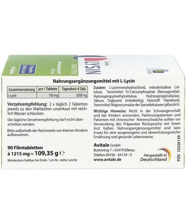 L-Lysine 750 mg Tablets - Premium Immune Support & Muscle Recovery | Shop Internationally - Buy Online on GoSupps.com