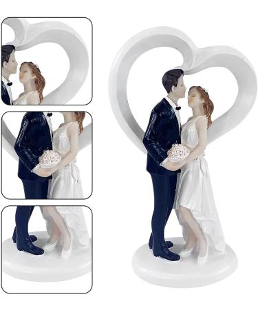 Teksome Couple Cake Toppers Resin Wedding Toppers for Cake Wedding Cake Decorations Wedding Cake Toppers Bride And Groom Figures - Buy Online on GoSupps.com