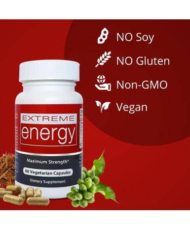 Herbal Nitro Extreme Energy Pills - Maximum Strength All-Day Supplement for Energy, Mood, and Focus | 100% Natural | Reduce Fatigue and Boost Energy | No Jitters, Crash, or Chemicals - 60 Count - Buy Online on GoSupps.com